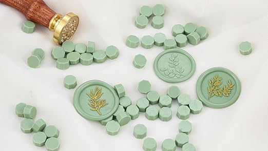 Yoption 360Pcs Sage Green Sealing Wax Beads, Sealing Wax Kit - Image 4