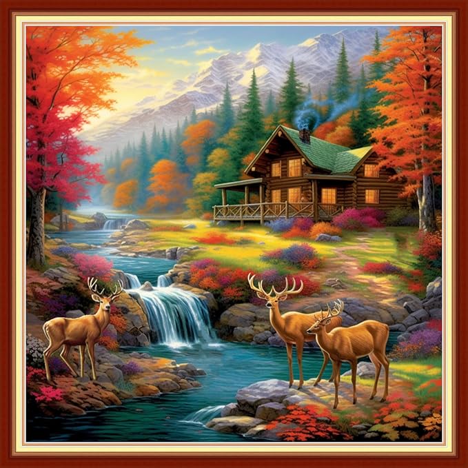 Magxvouy Cross Stitch Kits Stamped Full Range of Embroidery Kits, Cross Stitch by MagxvouyCrossStitchKits