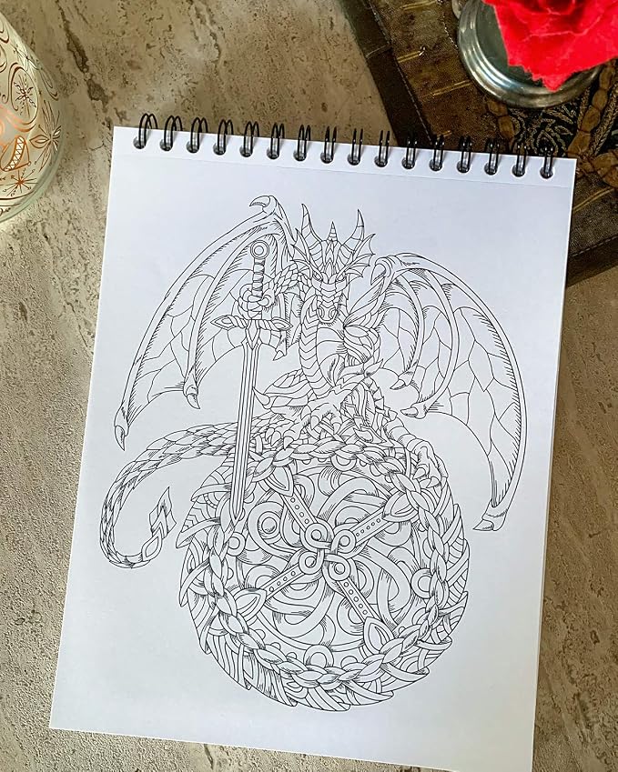 ColorIt Colorful Dragons Adult Coloring Book, Volume I - Image 7