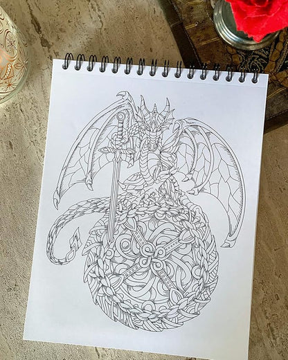 ColorIt Colorful Dragons Adult Coloring Book, Volume I - Image 7
