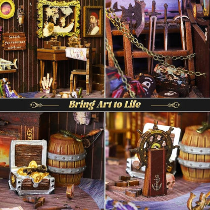 DIY Book Nook Kit Booknooks Bookshelf Insert Decor Miniature House Kits - Image 5