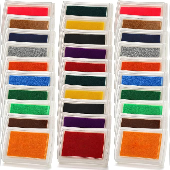 DEAYOU 30 Pack Craft Ink Pads, Washable Finger Stamp Pad - Image 4