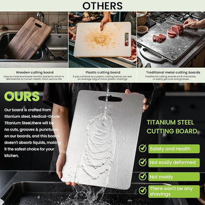 Titanium Cutting Board, 2025 New Upgrade 100% Pure Titanium Cutting Boards - Image 2