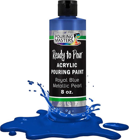 Pouring Masters Royal Blue Metallic Iridescent Pearl Ready to Pour Acrylic by USArtSupply