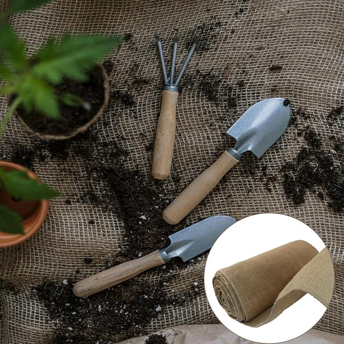12" Wide Natural Burlap Fabric - Image 5