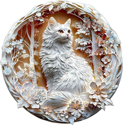 Wooden Puzzles Adults, 3D Cats Wooden Puzzles 300 Pieces, Unique Animal Shaped by Jollitot