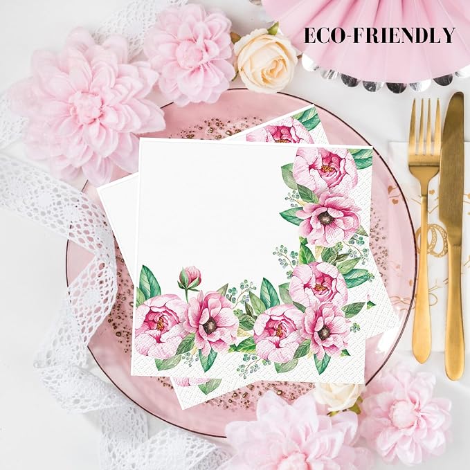 20-ct 13x13 Flowers Paper Luncheon Decoupage Napkins, 3-Ply Servilletas Printed - Image 5