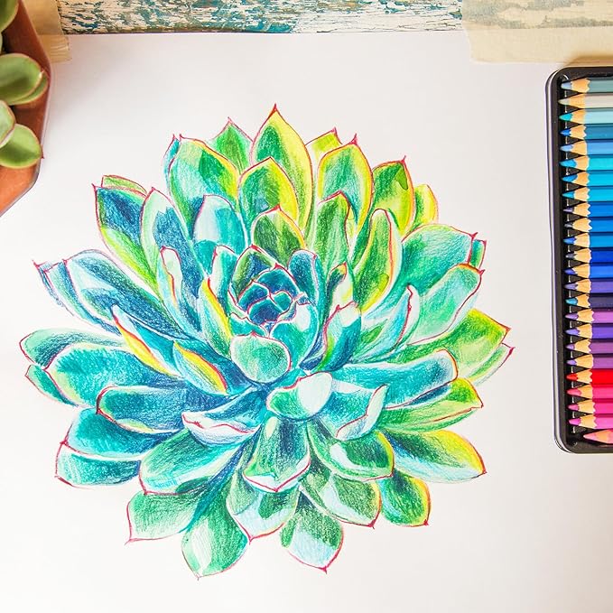PATIKIL Watercolor Pencil, Sketch Drawing, Ocean Blue - Image 6