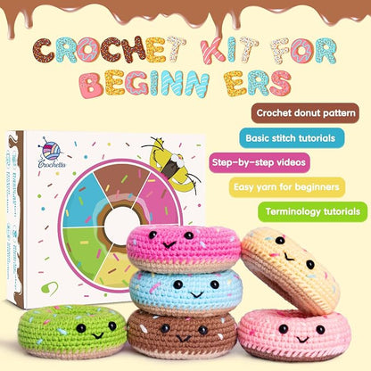Crochet Kit for Beginners, Beginner Crochet Starter Kit w Step-by-Step Video - Image 5