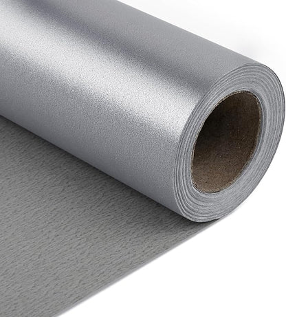 NESCCI Silver Matte Wrapping Paper, Solid Color Pearly-Lustre Paper, Gift by NESCCI
