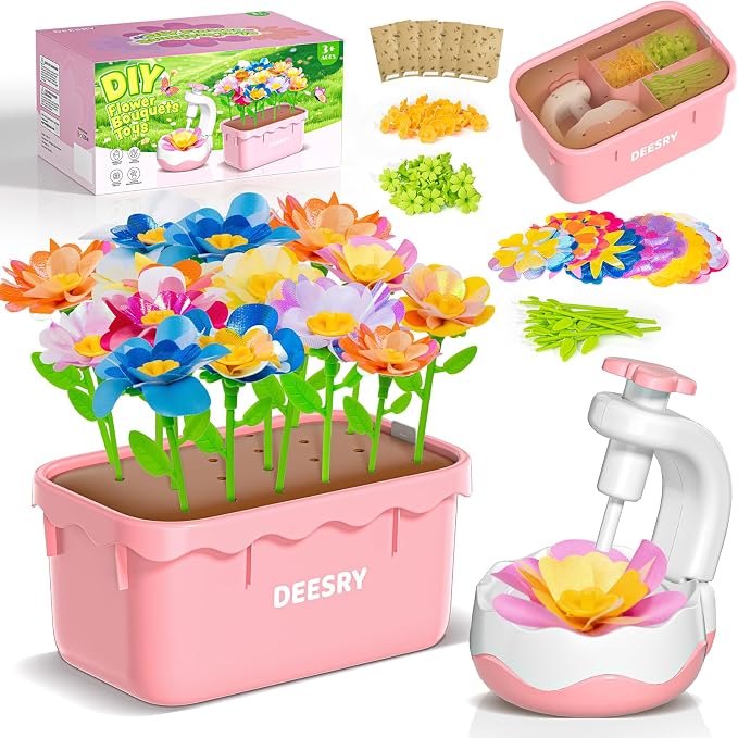 Deesry Fabric Flower Bouquets Toys, DIY Flower Craft Kits Year, Flowers Market by Unknown