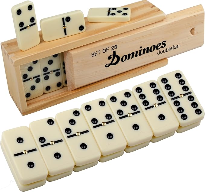 Dominos Set for Adults, Double 6 Domino Game, Double Six Standard Domino by Doublefan