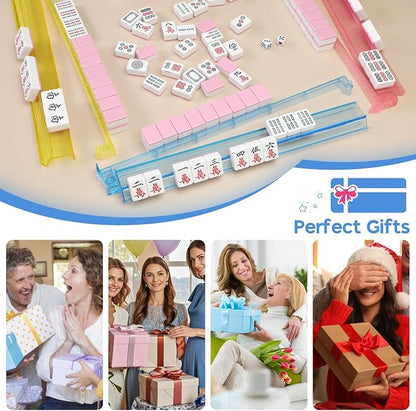 Mahjong Racks with Pushers Set of 4, Mahjong Tile Pushers and Racks, Acrylic - Image 7