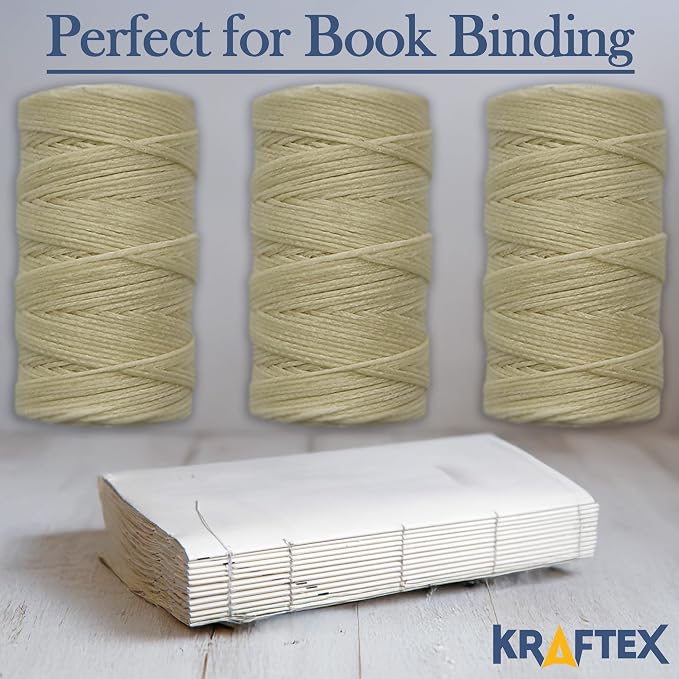 Waxed Thread 3X Wax Thread, 65 Yardx0.8mm Wax String, 150D Waxed Leather String - Image 5