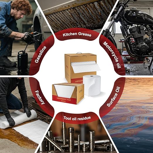 Oil Absorbent Pads | 16"x20" Oil-Only Spill Mat 100-Pack | Industrial Spill - Image 6