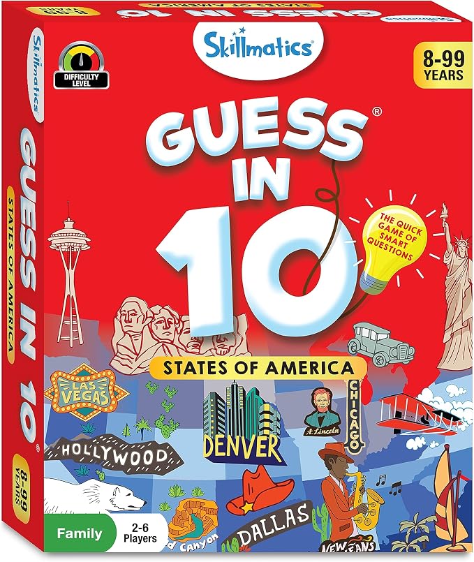 Skillmatics Guess in 10 States of America, Educational Travel Toys, Christmas - Image 9