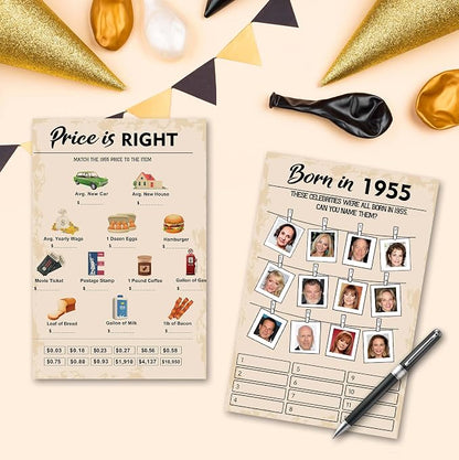 70th Birthday Party Games, Born in 1955 Games Bundle, Birthday Party Supplies - Image 5