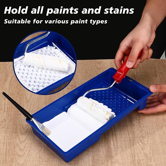 Ripeng 30 Pack 4 Inch Paint Tray Bulk Plastic Paint Roller Tray Small Painting - Image 5