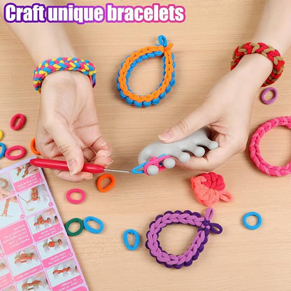 FUNiOi Kids Art and Craft Kit, Rubber Band Bracelet Make Toy, Cat Weaving Comb - Image 4