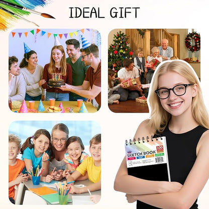 WINNER 5.5" x 8.5" Sketch Book, 68lb/100gsm White Acid Free Drawing Pad - Image 7