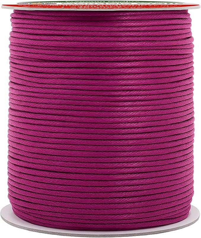 Mandala Crafts 2mm 109 Yards Dark Violet Cotton Waxed Cord by MandalaCrafts