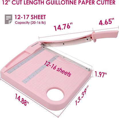 12" Guillotine Paper Cutter, Paper Trimmer Accurate Cutting - Image 4