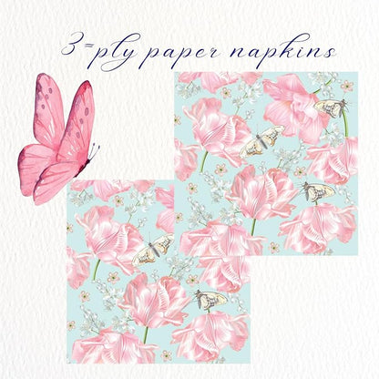 20-ct 13x13 Flowers Paper Luncheon Decoupage Napkins, 3-Ply Servilletas Printed - Image 3