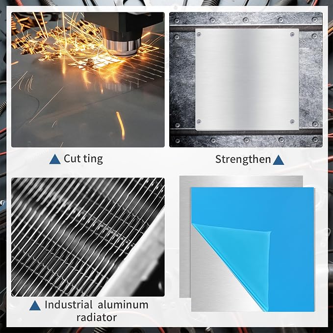 Amyhill 12 Pcs 6061 T651 Aluminum Sheet Metal 12 x 12 x 1/64 Inch Thin Flat - Image 6