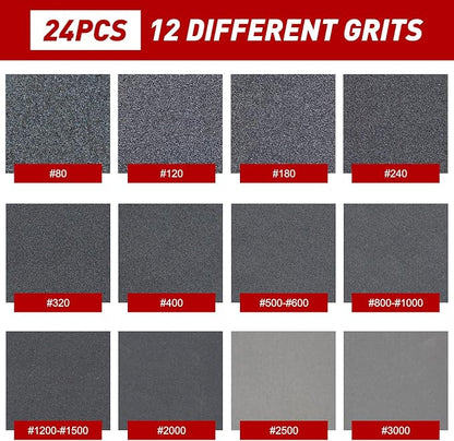 24 Pcs Sanding Sponge 2500 Grit, Washable & Reusable Sanding Blocks - Image 3