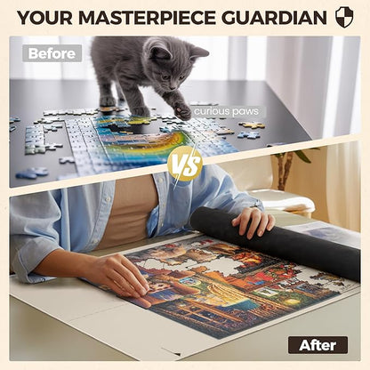 ropoda 1500 Pieces 46" x 26 "Puzzle Mat Roll Up, Puzzle Saver - Image 7