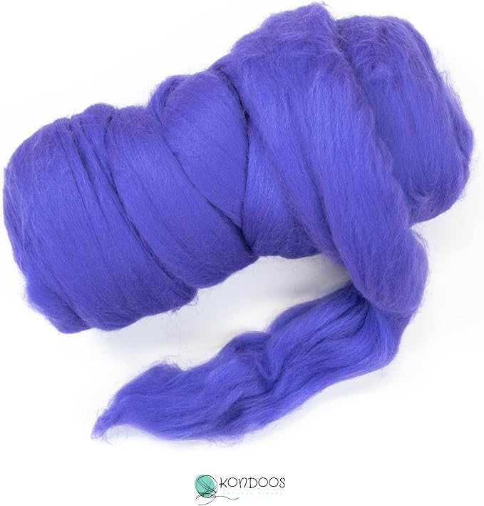 Kondoos Colored Natural Wool roving, 8 OZ. Best Wool - Image 2