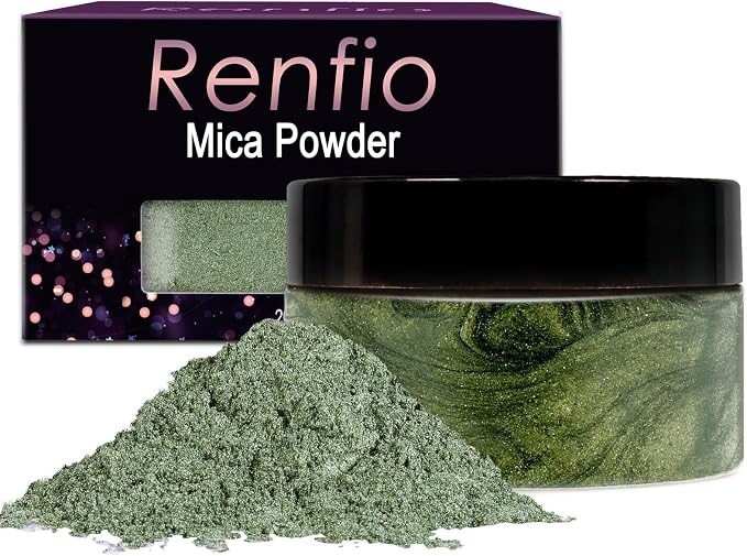 Renfio 100g Mica Powder Pigment, Metallic Natural Dye Mineral Pearl Shimmer by Renfio