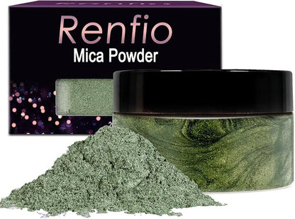 Renfio 100g Mica Powder Pigment, Metallic Natural Dye Mineral Pearl Shimmer by Renfio