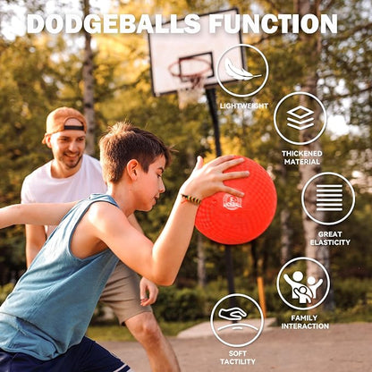 8.5 Inch Kickball Set, Dodgeballs 6 Pack, 12 Pack, Playground Balls - Image 2