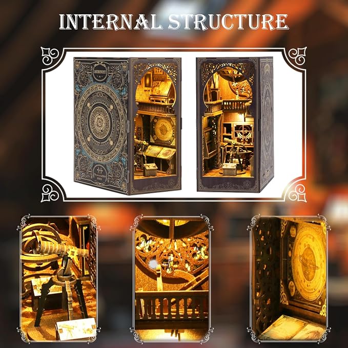 Book Nook Kits for Adults, 3D Printed DIY Miniature House Kit Astronomical - Image 4