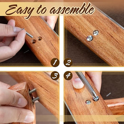 SAVINA Safety Ruler with Handle & Stainless Steel Edge - 13in Handmade Hardwood - Image 6