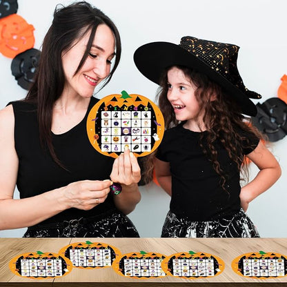 XZENTIRA Halloween 24 Players Games, Pumpkin Bingo Game Cards Set - Image 6