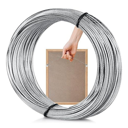 Picture Hanging Wire, 100-Feet Hanging Wire Heavy Stainless Steel line Rope by Taocar
