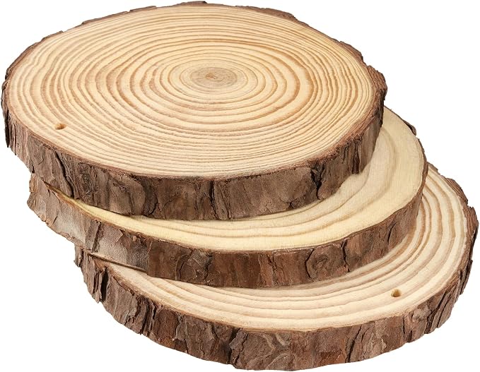 JEUIHAU 8 PCS 7-8 Inches Natural Wood Slices - Image 4