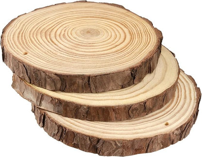 JEUIHAU 8 PCS 7-8 Inches Natural Wood Slices - Image 4
