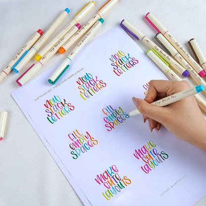 WRITECH Brush Tip Marker Pens: Artist Markers Flexible Tip Water Based 12ct - Image 7