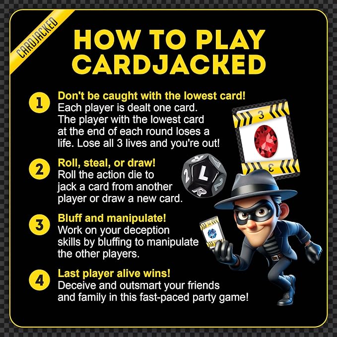 CARDJACKED Party Game – 4-10 Players, Ages 8+, 20+ Minutes – Family-Friendly - Image 5
