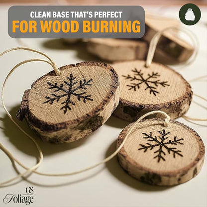 Wood Slices in Mesh Bag for Crafts DIY Projects Rustic Wedding Decorations - Image 5