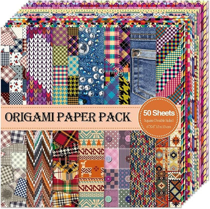 Square Origami Paper 6x6 Double Sided 50 Sheets 50 Colors 70GSM Origami Kit - Image 7