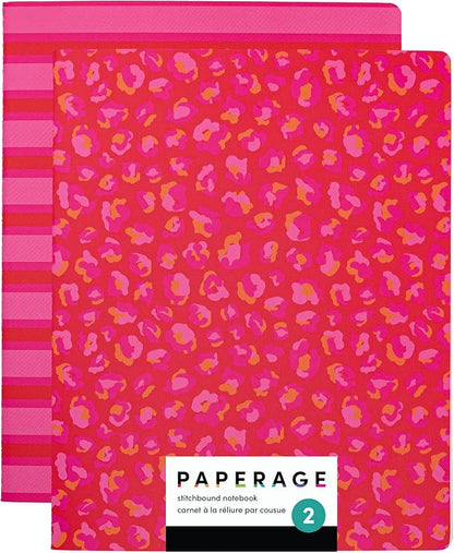 PAPERAGE Soft Cover Lined Journal Notebook, 2 Pack, 100 Pages, Large 7.5 inches by PAPERAGE