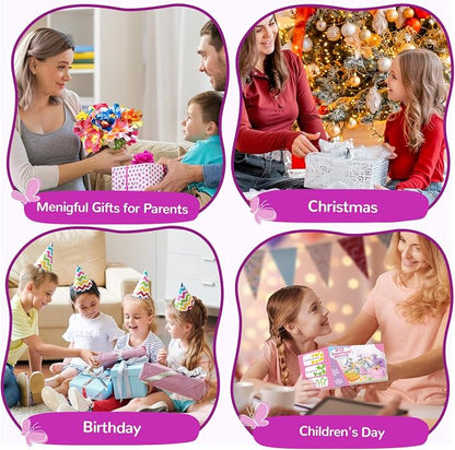 GPPNKC Flower Bouquet Craft Kit DIY Arts and Crafts Toddler Toys Flowers Market - Image 8