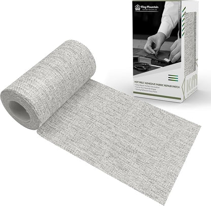 King Mountain Premium Linen Fabric Iron-on Repair Patch, Inside&Outside Fabric by ForABetterHomeLife