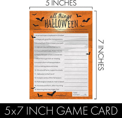 DISTINCTIVS Halloween Party Games, Halloween Trivia and Phobia Match 2 Game - Image 5