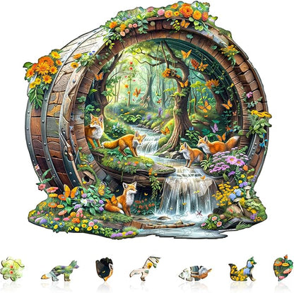 Wooden Puzzles for Adults, Fox Wooden Jigsaw Puzzle for Adults, 255 Piece by KAAYEEDirect