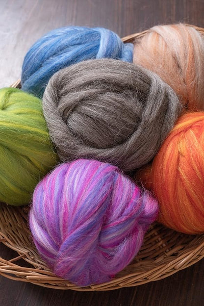 Kondoos multi Colored Natural Wool roving, 1 lb. Best Wool - Image 6